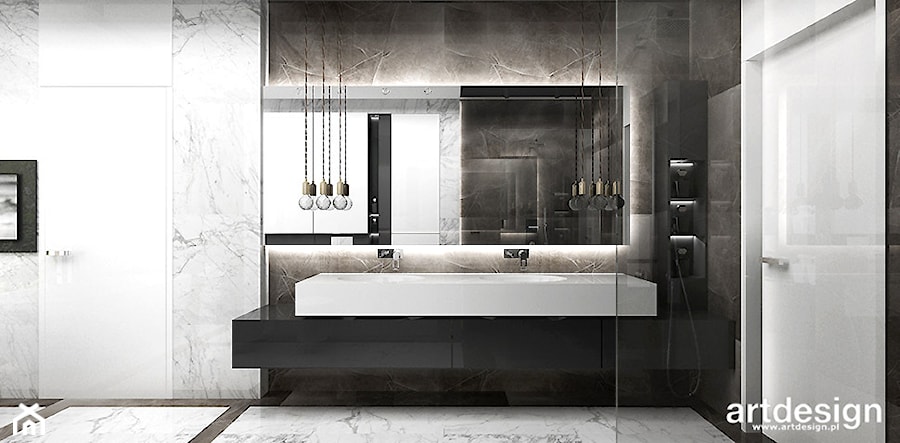 TOUGH NUT TO CRACK | Sypialnia i łazienka - Z dwoma umywalkami łazienka, styl nowoczesny - zdjęcie od ARTDESIGN architektura wnętrz