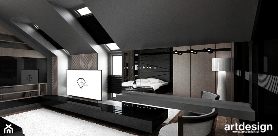 nowoczesna sypialnia wnętrza - zdjęcie od ARTDESIGN architektura wnętrz - Homebook