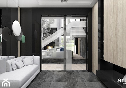 THE BRAINS OF THE OPERATION | I | Wnętrza domu - Średni czarny z marmurem na podłodze hol / przedpokój, styl nowoczesny - zdjęcie od ARTDESIGN architektura wnętrz