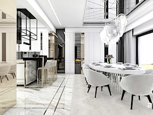 IT IS LIKE OXYGEN | I | Wnętrza domu - Duża biała jadalnia w kuchni, styl nowoczesny - zdjęcie od ARTDESIGN architektura wnętrz