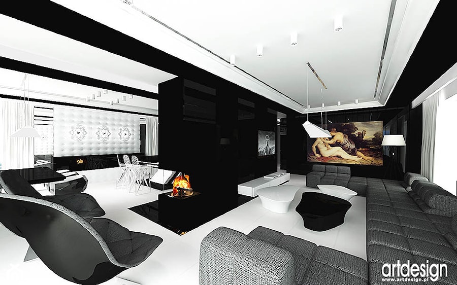 aranżacja luksusowego salonu - zdjęcie od ARTDESIGN architektura wnętrz