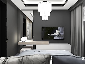 LISTEN TO MY HEARTBEAT | II | Wnętrza domu - Średnia czarna sypialnia, styl nowoczesny - zdjęcie od ARTDESIGN architektura wnętrz