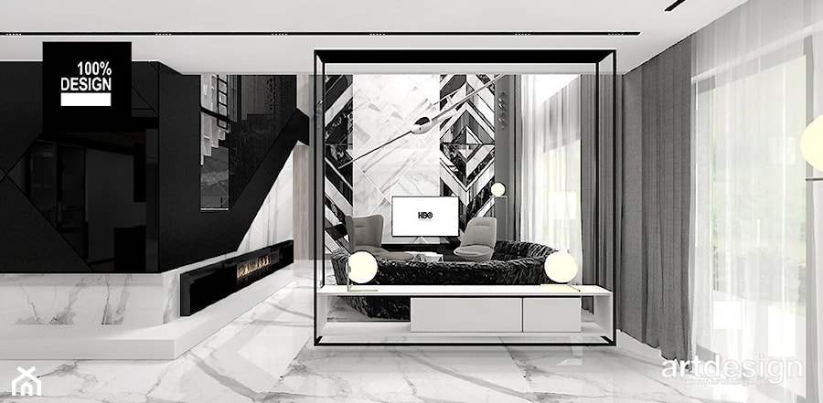 ON THE RIGHT TRACK | I | Wnętrza domu - Salon, styl nowoczesny - zdjęcie od ARTDESIGN architektura wnętrz