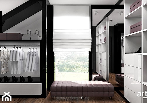 PEARL OF WISDOM | Wnętrza domu - Średnia garderoba na poddaszu z oknem, styl nowoczesny - zdjęcie od ARTDESIGN architektura wnętrz