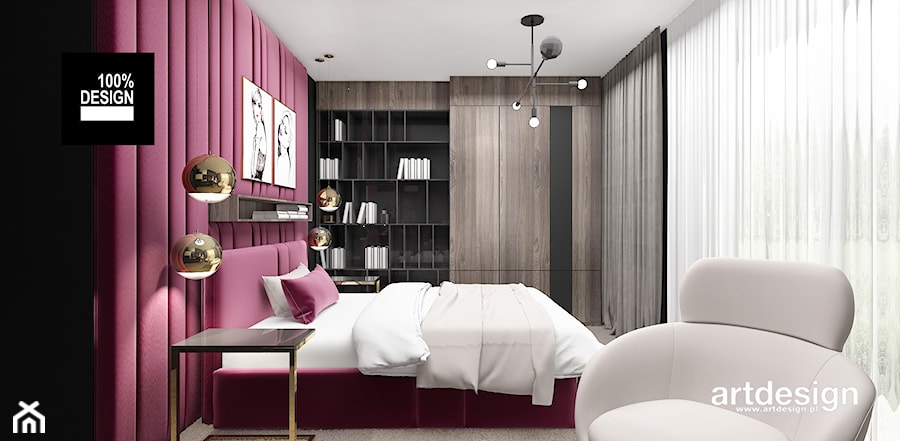 projekt nowoczesnej sypialni - zdjęcie od ARTDESIGN architektura wnętrz