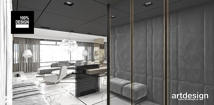 GOLDFINGER | Wnętrza apartamentu - Hol / przedpokój, styl nowoczesny - zdjęcie od ARTDESIGN architektura wnętrz