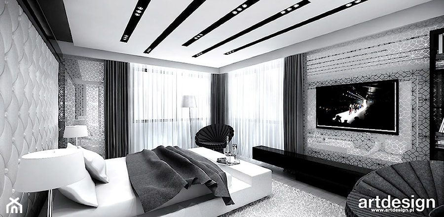 sypialnia w stylu nowoczesnym - zdjęcie od ARTDESIGN architektura wnętrz