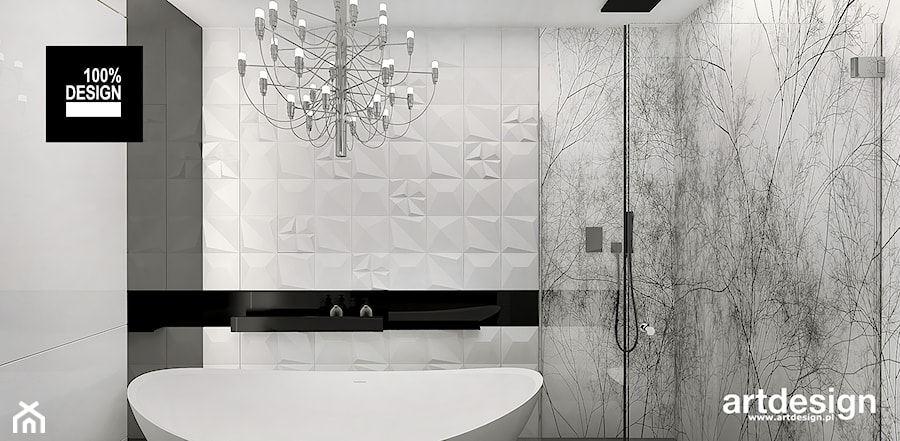 biała łazienka z wanną - zdjęcie od ARTDESIGN architektura wnętrz