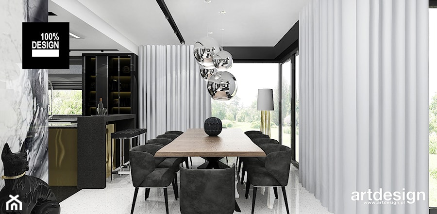 IN THE HEAT OF THE MOMENT | Wnętrza domu - Średnia czarna jadalnia w kuchni, styl nowoczesny - zdjęcie od ARTDESIGN architektura wnętrz