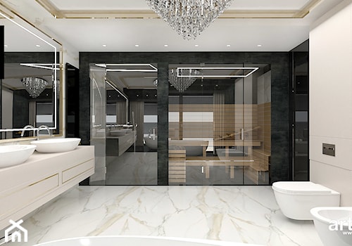 luksusowa łazienka z sauną - zdjęcie od ARTDESIGN architektura wnętrz