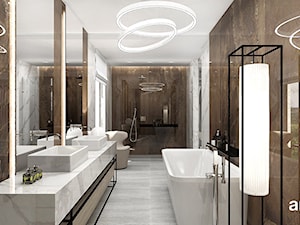 PERFECT MATCH | II | Wnętrza domu - Duża jako pokój kąpielowy z dwoma umywalkami łazienka z oknem, styl nowoczesny - zdjęcie od ARTDESIGN architektura wnętrz
