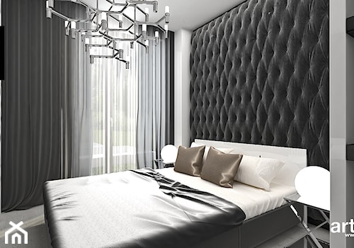 COUNT TO THREE | Wnętrza apartamentu - Średnia szara sypialnia, styl nowoczesny - zdjęcie od ARTDESIGN architektura wnętrz