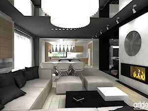 projekt wnętrz nowoczesnego salonu - zdjęcie od ARTDESIGN architektura wnętrz