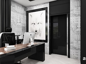 THE ONLY GAME IN TOWN | II | Wnętrza domu - Średnie białe czarne biuro, styl nowoczesny - zdjęcie od ARTDESIGN architektura wnętrz