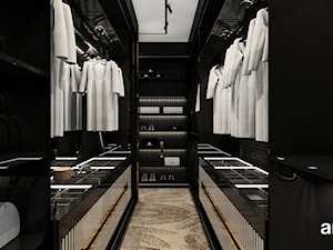 elegancka garderoba w ciemnych kolorach - zdjęcie od ARTDESIGN architektura wnętrz