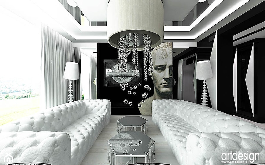 salon w nowoczesnym apartamencie - zdjęcie od ARTDESIGN architektura wnętrz