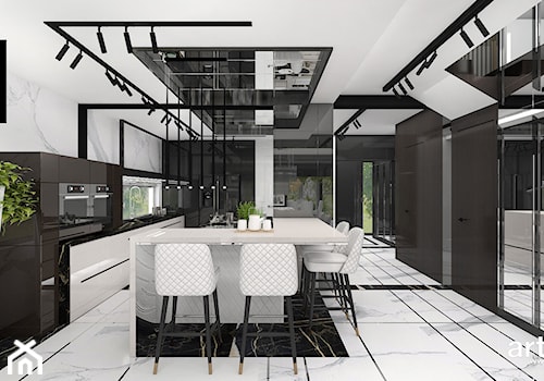projekt kuchni w nowoczesnym domu - zdjęcie od ARTDESIGN architektura wnętrz