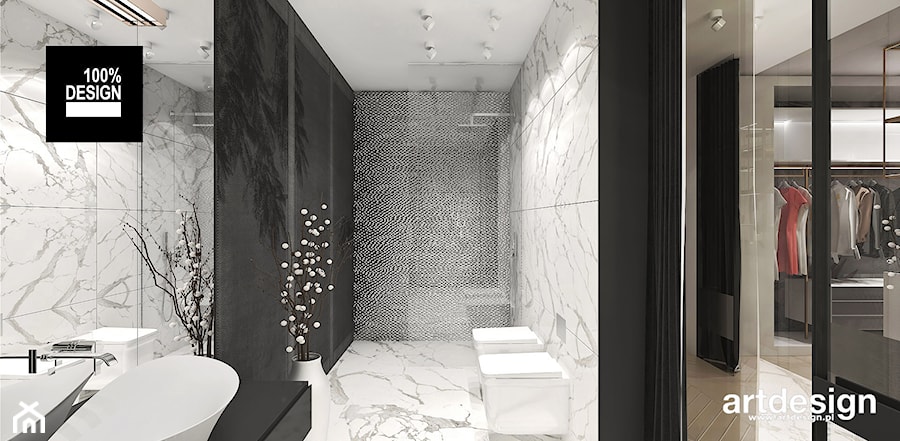 piękna łazienka przy sypialni - zdjęcie od ARTDESIGN architektura wnętrz