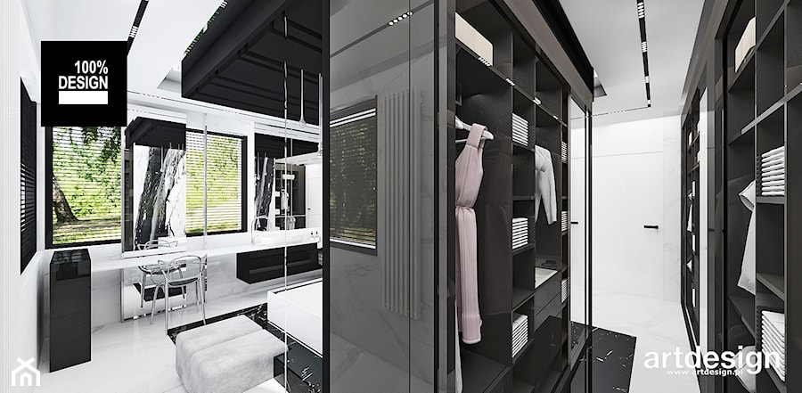 AT THE DROP OF A HAT | Wnętrza domu - Średnia otwarta garderoba przy sypialni, styl nowoczesny - zdjęcie od ARTDESIGN architektura wnętrz