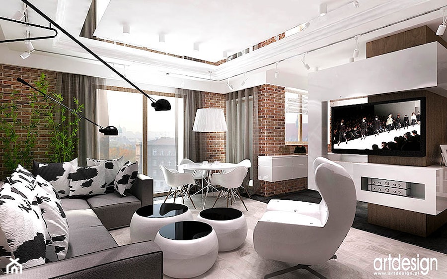 pokój dzienny w apartamencie - zdjęcie od ARTDESIGN architektura wnętrz