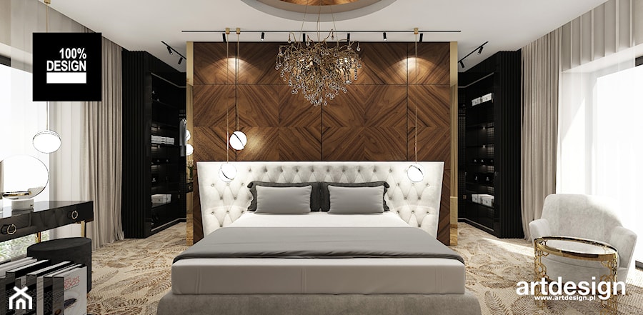 stylowe wnętrze sypialni - zdjęcie od ARTDESIGN architektura wnętrz