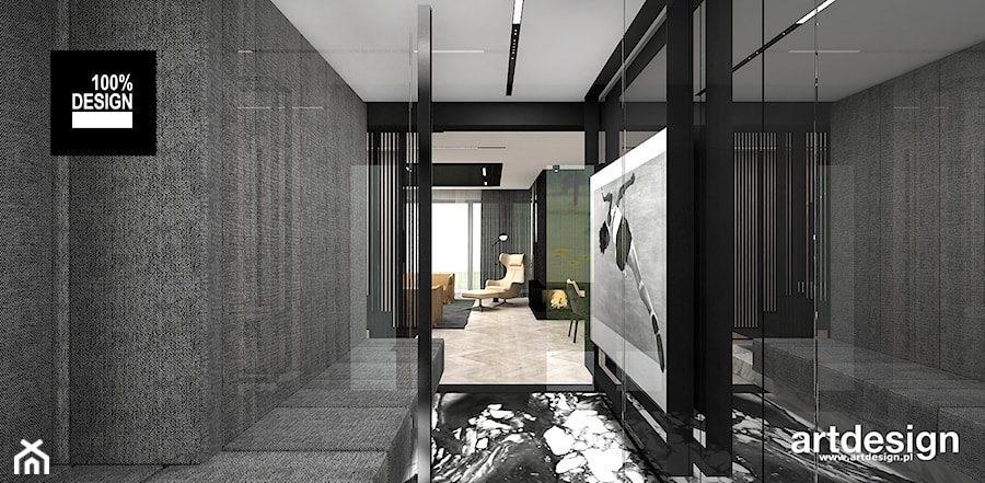 LIKE A DUCK TO WATER | I | Wnętrza domu - Średni szary hol / przedpokój, styl nowoczesny - zdjęcie od ARTDESIGN architektura wnętrz