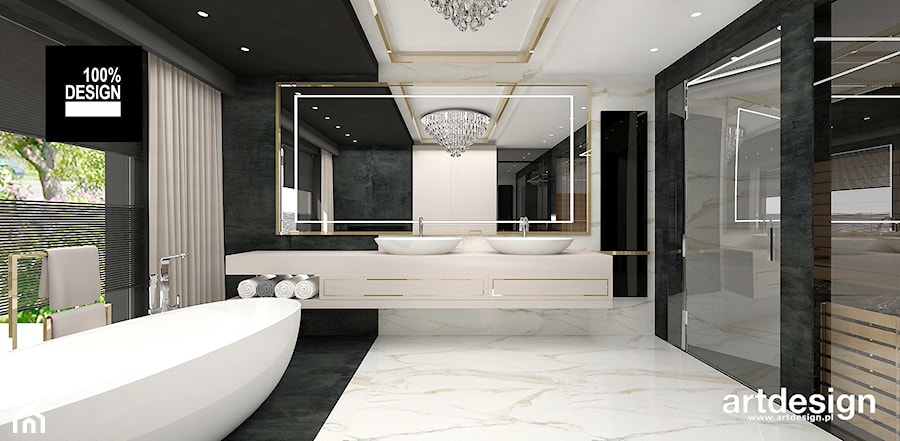 projekt pięknej łazienki - zdjęcie od ARTDESIGN architektura wnętrz