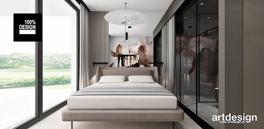 Projekt nowoczesnej sypialni - zdjęcie od ARTDESIGN architektura wnętrz