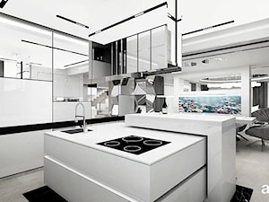 nowoczesna biała kuchnia - zdjęcie od ARTDESIGN architektura wnętrz