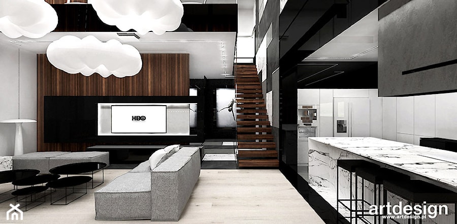 ONCE AND FOR ALL | Wnętrze domu - Salon, styl nowoczesny - zdjęcie od ARTDESIGN architektura wnętrz