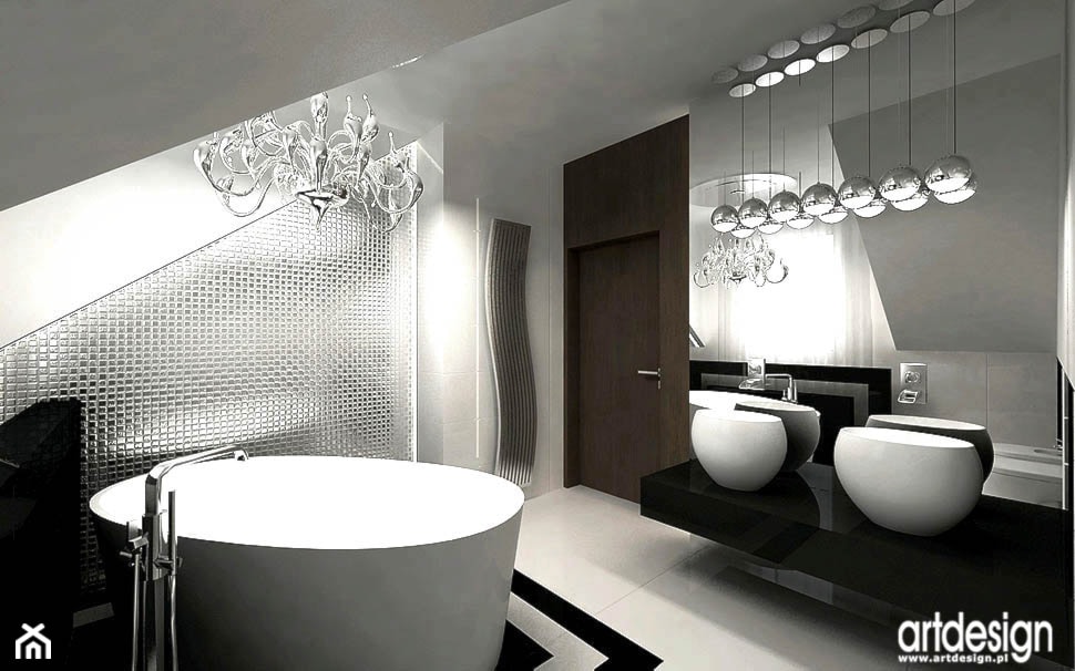 projektowanie łazienek na poddaszu - aranżacje - zdjęcie od ARTDESIGN architektura wnętrz - Homebook