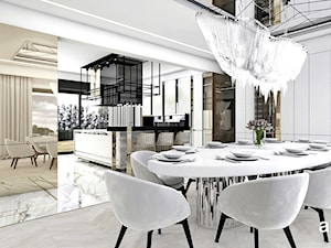 IT IS LIKE OXYGEN | I | Wnętrza domu - Duża biała jadalnia jako osobne pomieszczenie, styl nowoczesny - zdjęcie od ARTDESIGN architektura wnętrz