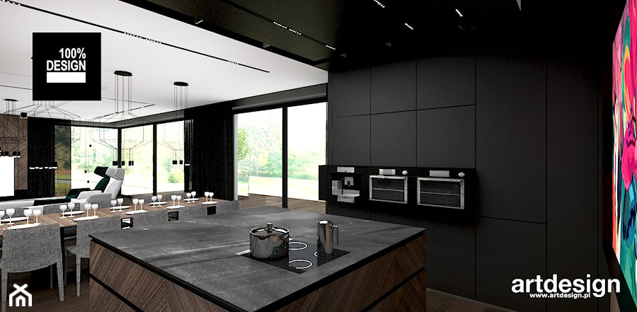 nowoczesna zabudowa meblowa w kuchni - zdjęcie od ARTDESIGN architektura wnętrz