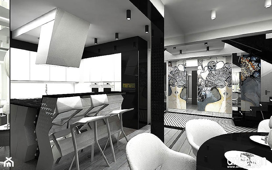 kuchnia połączona z jadalnią - zdjęcie od ARTDESIGN architektura wnętrz