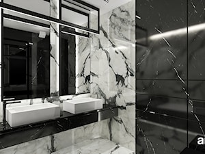Projekt łazienki z dekoracyjną płytką - zdjęcie od ARTDESIGN architektura wnętrz
