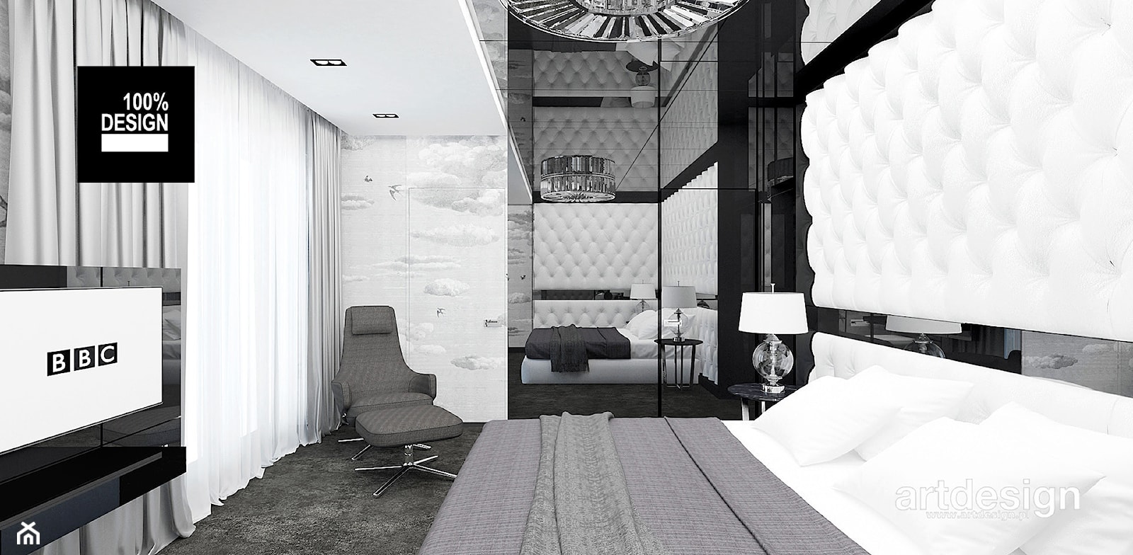 nowoczesna sypialnia - zdjęcie od ARTDESIGN architektura wnętrz - Homebook