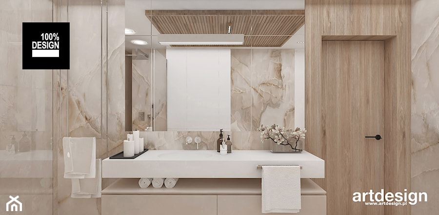 pastelowa łazienka - zdjęcie od ARTDESIGN architektura wnętrz