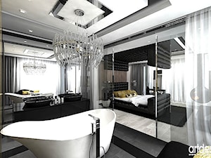 łazienka połączona z sypialnią - wnętrza - zdjęcie od ARTDESIGN architektura wnętrz