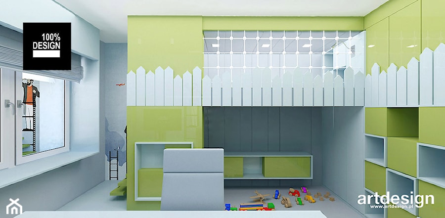 pokój dziecięcy z antresolą do spania - zdjęcie od ARTDESIGN architektura wnętrz
