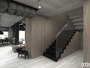 klatka schodowa, schody w przestrzeni domu - zdjęcie od ARTDESIGN architektura wnętrz
