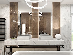 PERFECT MATCH | II | Wnętrza domu - Średnia z lustrem z dwoma umywalkami łazienka z oknem, styl nowoczesny - zdjęcie od ARTDESIGN architektura wnętrz
