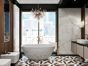 luksusowa łazienka z wanną wolnostojącą - zdjęcie od ARTDESIGN architektura wnętrz