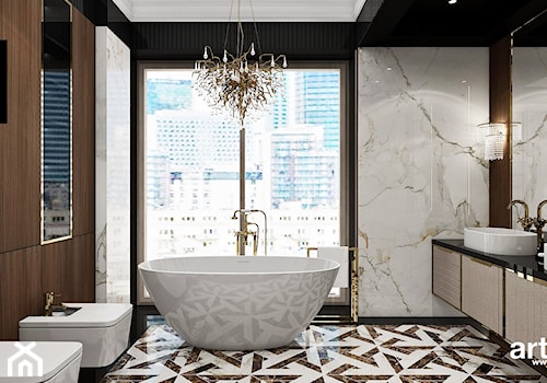luksusowa łazienka z wanną wolnostojącą - zdjęcie od ARTDESIGN architektura wnętrz