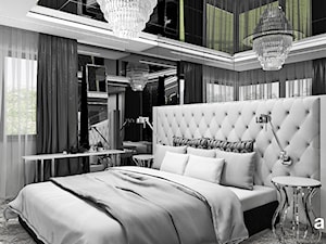 THE ONLY GAME IN TOWN | II | Wnętrza domu - Średnia czarna szara sypialnia, styl nowoczesny - zdjęcie od ARTDESIGN architektura wnętrz