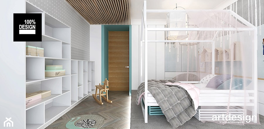 COME RAIN OR SHINE | II | Wnętrza domu - Duży biały szary pokój dziecka dla nastolatka dla chłopca dla dziewczynki, styl nowoczesny - zdjęcie od ARTDESIGN architektura wnętrz