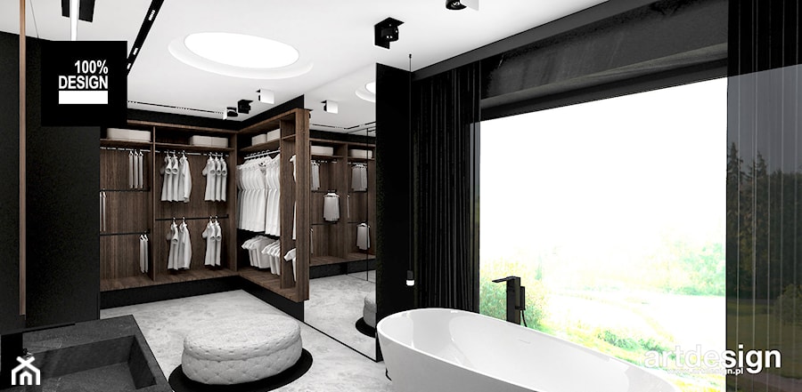 pokój kąpielowy z garderobą - zdjęcie od ARTDESIGN architektura wnętrz