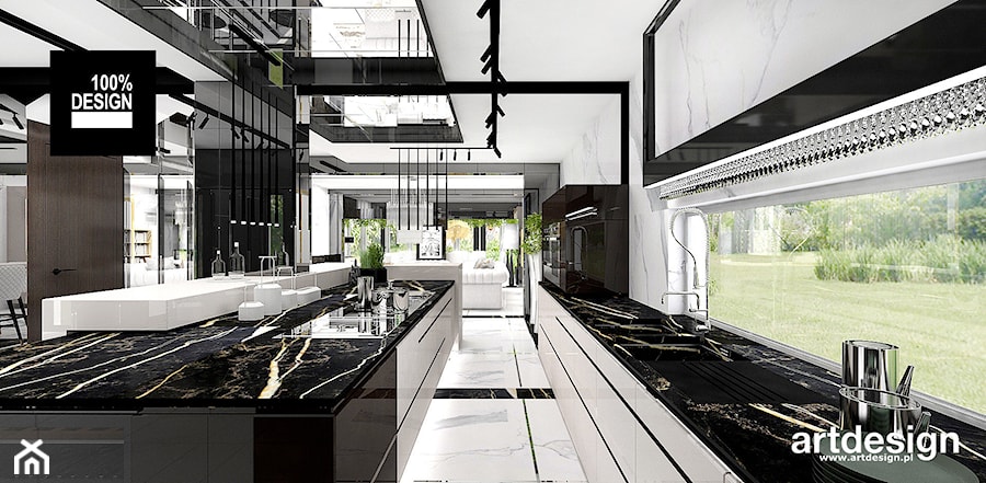 ergonomiczny projekt kuchni - zdjęcie od ARTDESIGN architektura wnętrz