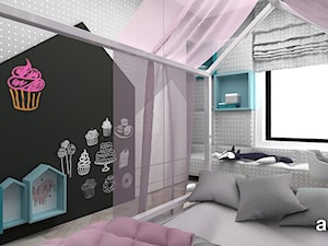 LIKE A DUCK TO WATER | II | Wnętrza domu - Średni czarny szary pokój dziecka dla nastolatka dla dziewczynki, styl nowoczesny - zdjęcie od ARTDESIGN architektura wnętrz