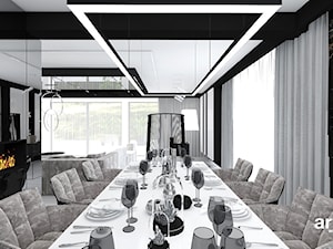 jadalnia ze stołem dla wielu gości - zdjęcie od ARTDESIGN architektura wnętrz