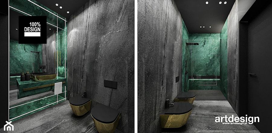 Designerska łazienka z charakterem - zdjęcie od ARTDESIGN architektura wnętrz